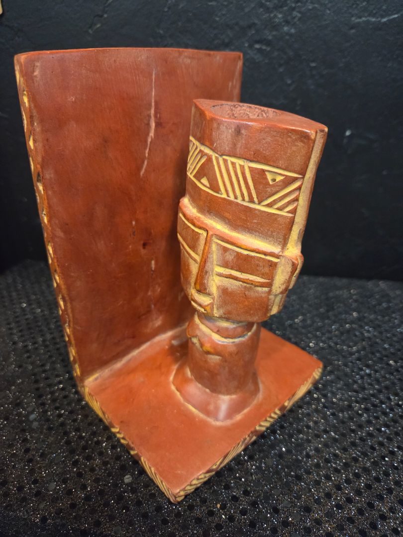 Vintage Bookend Tribal Figurine