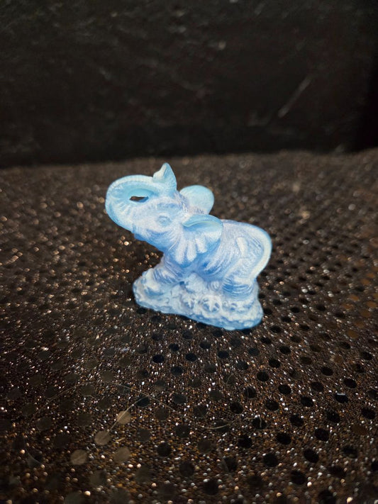 Resin Blue Good Luck Elephant