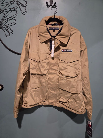 New w/ Tags Tommy Hilfiger Vintage 90's Tan RainCoat (sz L)