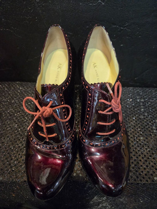 Anne Klein Burgundy Oxford Pumps Lace up (sz 9.5)