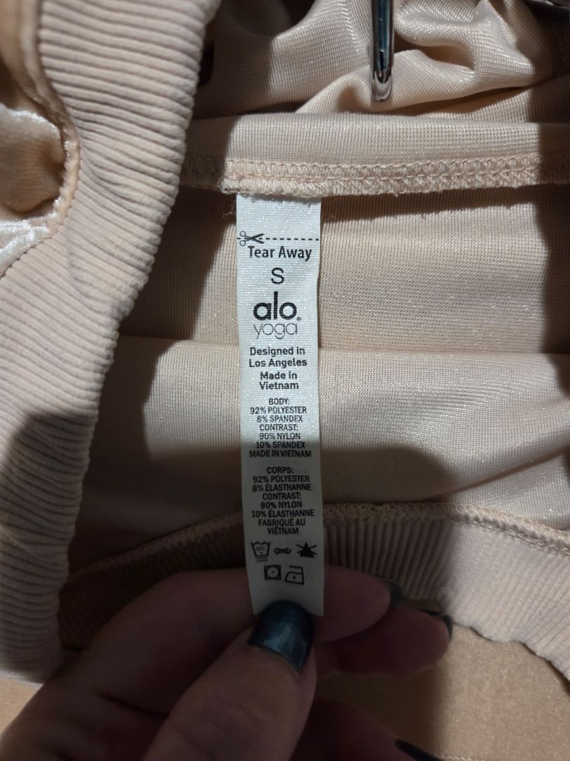 Alo Yoga Top Velour Pink