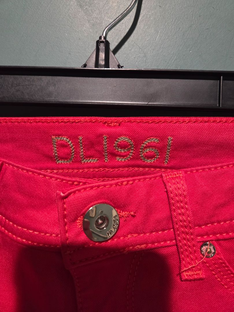 DL1961 Angle Mid Rise SKinny Ankle Pants Pink (sz 25)