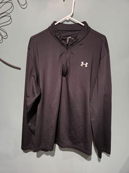 UA 1/4 Zip Black Pullover (sz XXL)