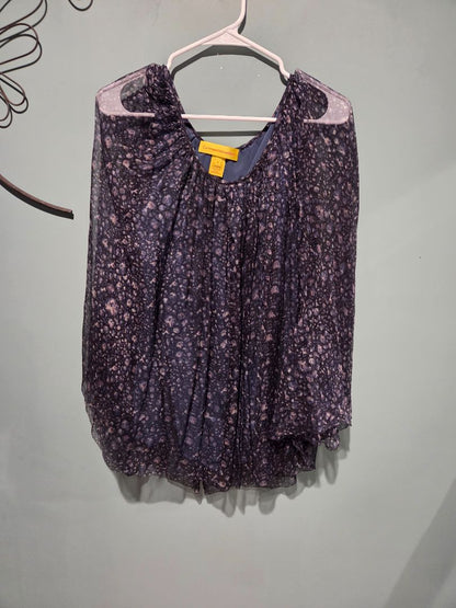 Catherine Malandrino Sleeveless Blue Flower Top (sz 6)