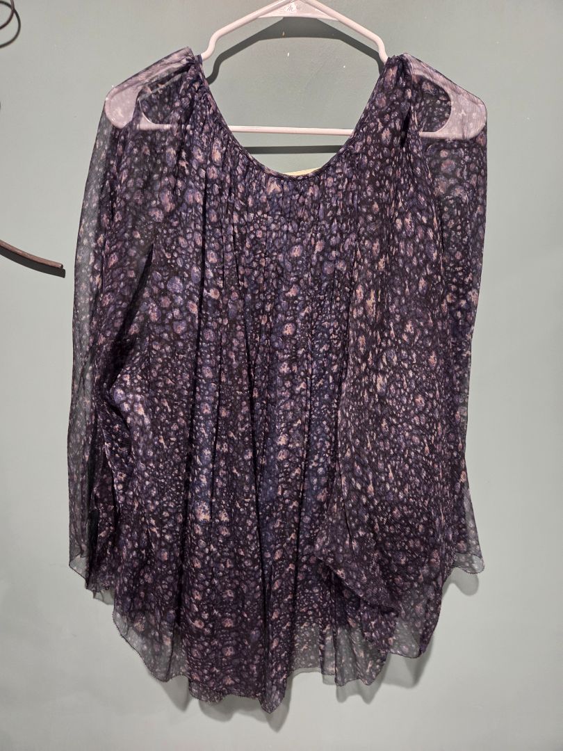 Catherine Malandrino Sleeveless Blue Flower Top (sz 6)