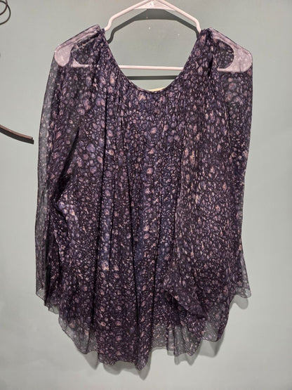 Catherine Malandrino Sleeveless Blue Flower Top (sz 6)