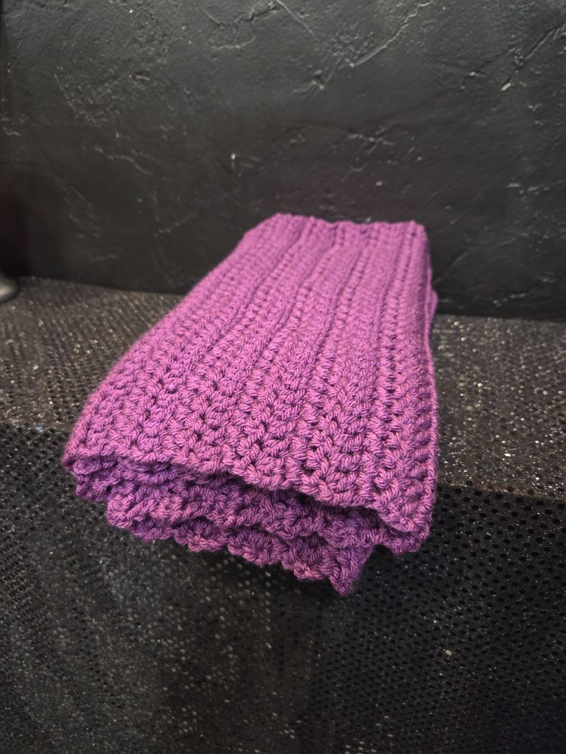 HAND-MADE 2 Shades of Purple Scarf