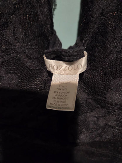 Bozzolo Black Lace Halter Top (sz M)
