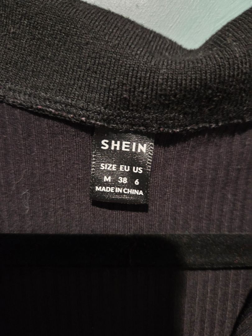 Shein Black Rib Knit Dress (sz M)