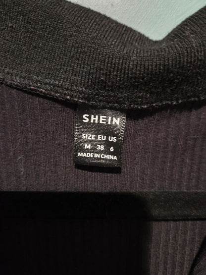 Shein Black Rib Knit Dress (sz M)