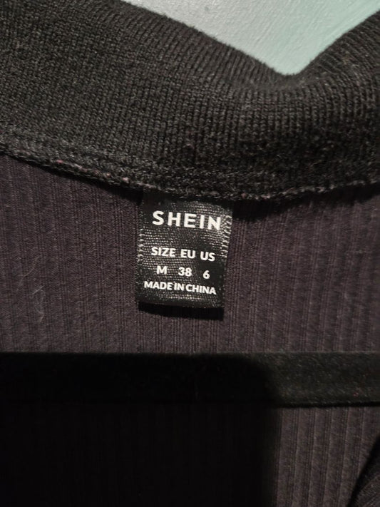 Shein Black Rib Knit Dress (sz M)