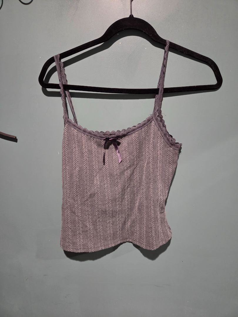 Women's Grey Lace Top (sz L)