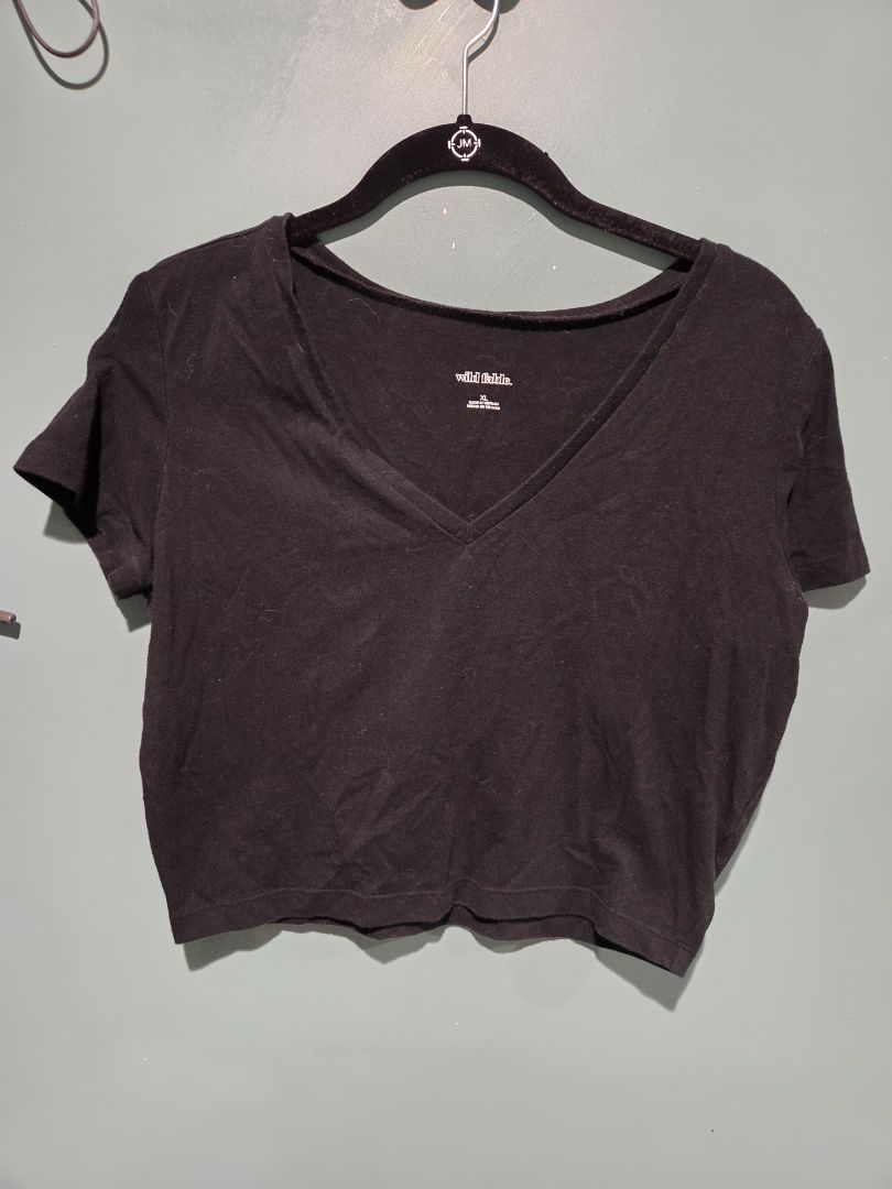 Wild Fable Black Crop Top (sz XL)