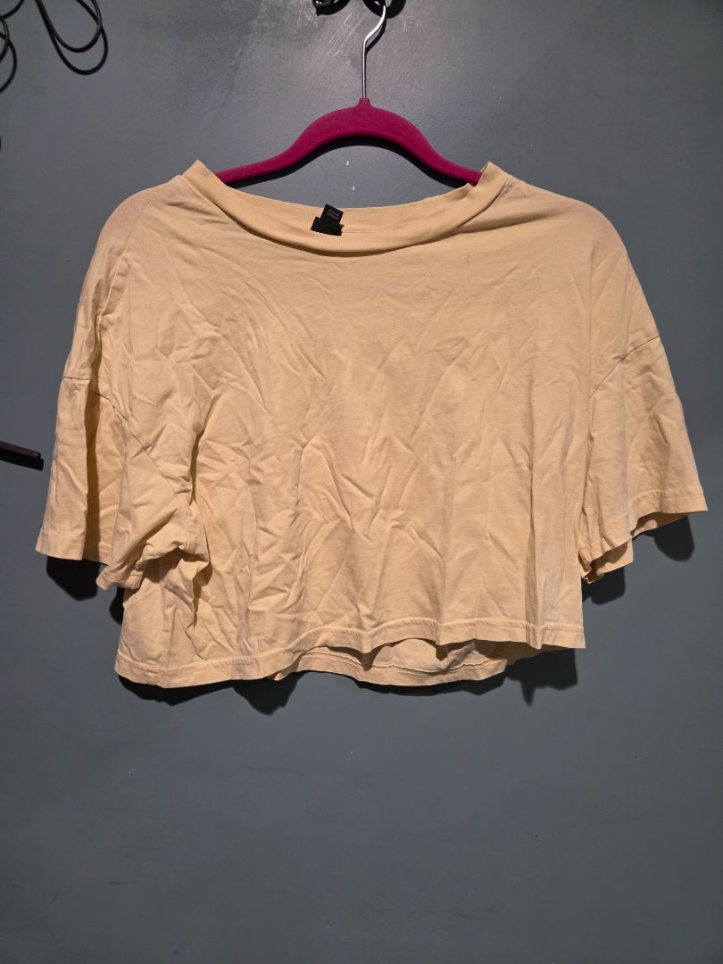 Wild Fable Yellow Crop Top (sz L)