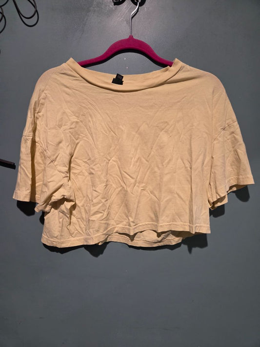 Wild Fable Yellow Crop Top (sz L)