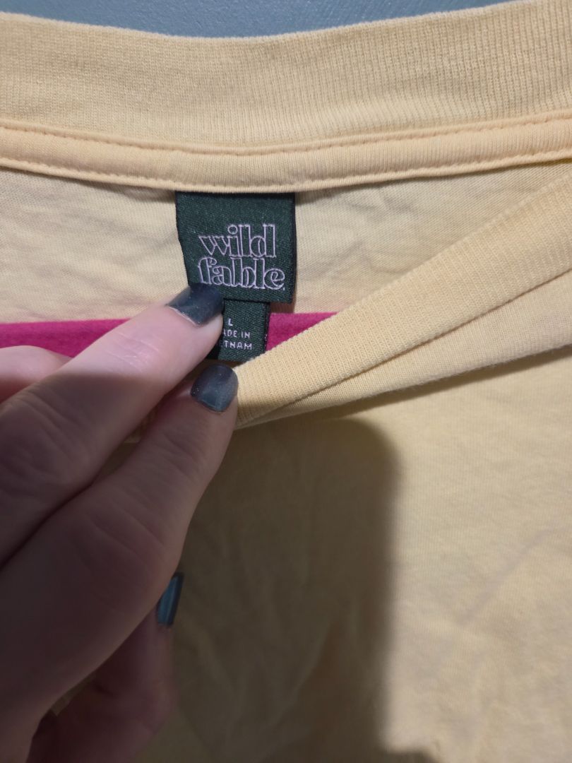 Wild Fable Yellow Crop Top (sz L)