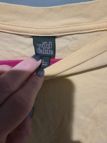 Wild Fable Yellow Crop Top (sz L)