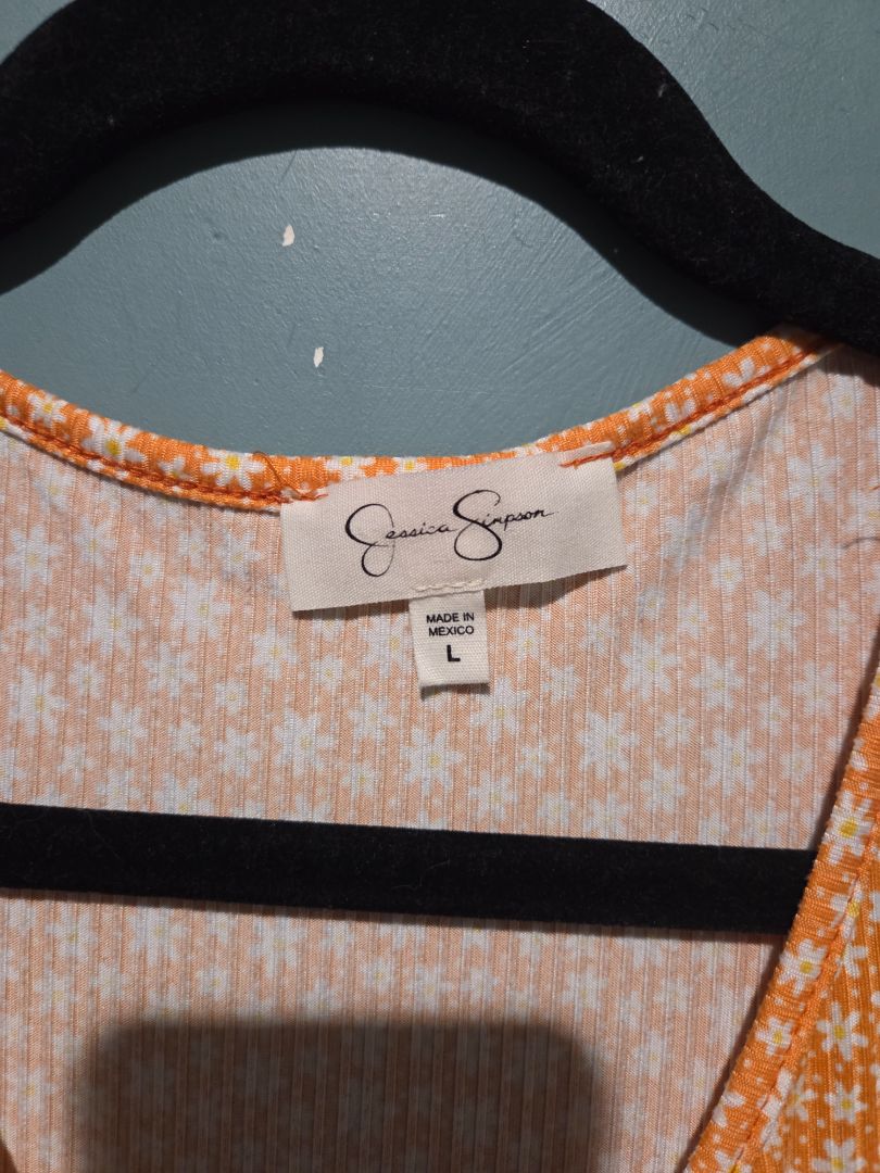 Jessica Simpson Orange Floral Dress