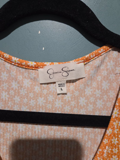 Jessica Simpson Orange Floral Dress