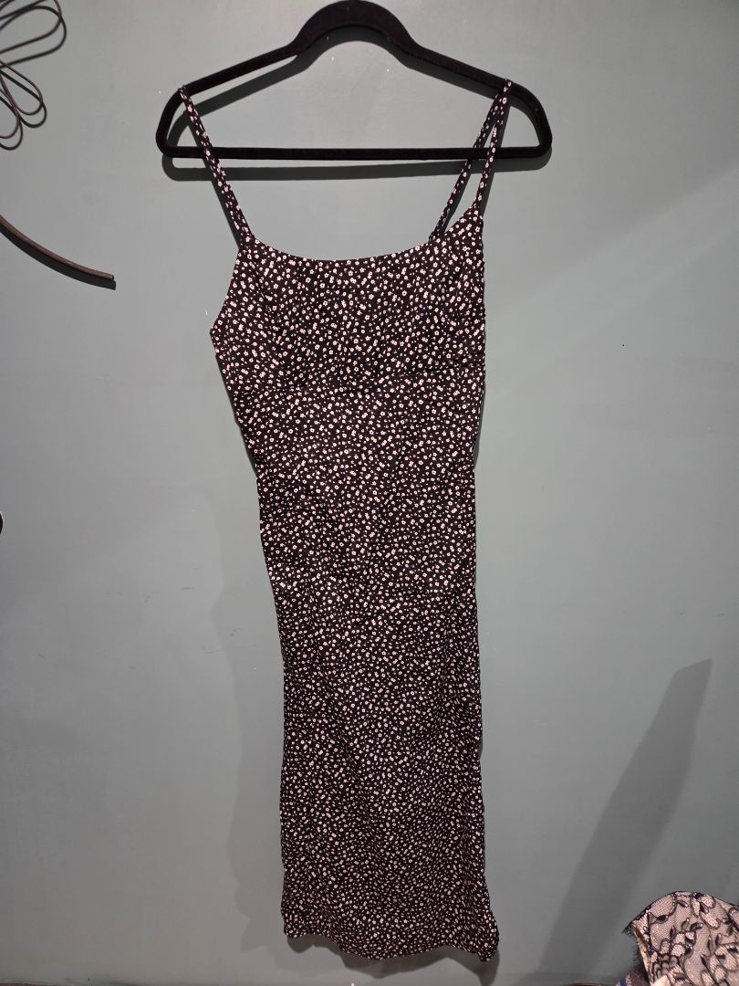 Shein Black with White Flowers Dress (sz L)