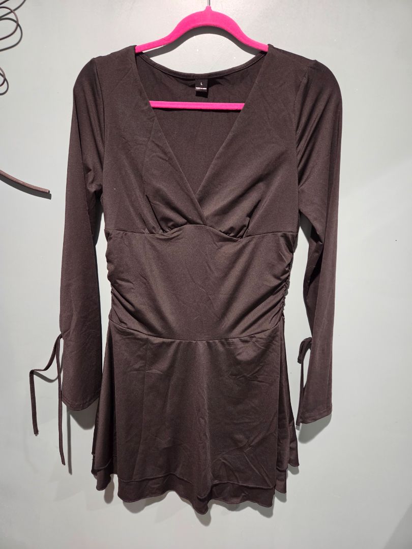 Black Tunic Style Dress (sz L)