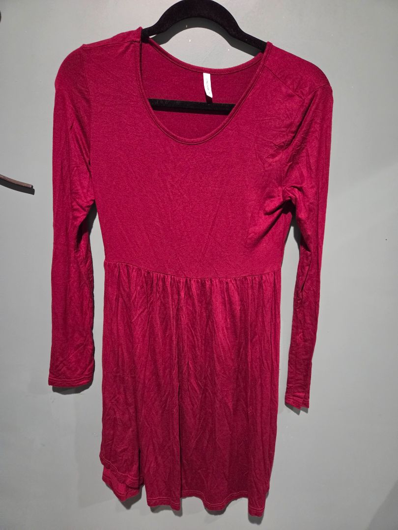 LongYuan Long Sleeve Burgundy Dress (sz S)