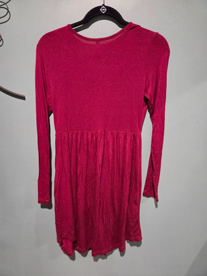 LongYuan Long Sleeve Burgundy Dress (sz S)