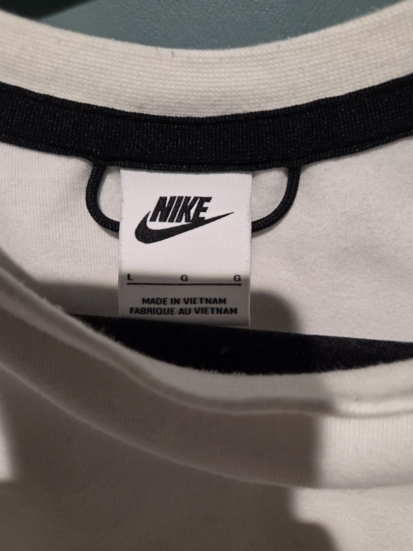 Nike Tech Fleece Crewneck Sweater White/Black (sz L)