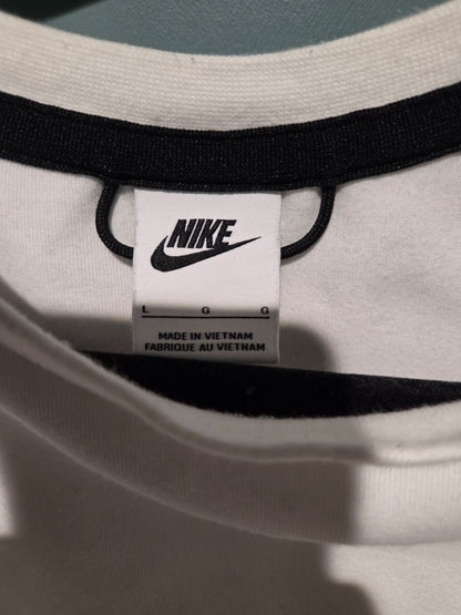 Nike Tech Fleece Crewneck Sweater White/Black (sz L)