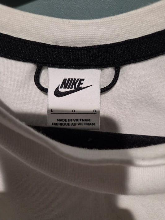 Nike Tech Fleece Crewneck Sweater White/Black (sz L)