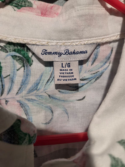 Women's Tommy Bahama Floral Linen Top Long Sleeve (sz L)