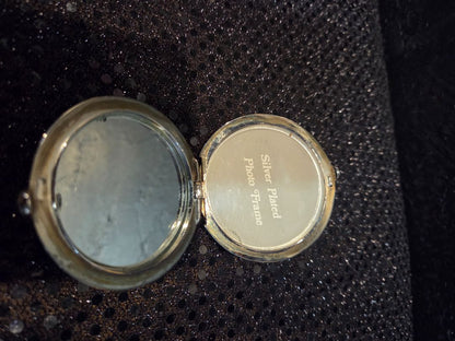 Vintage Silver Plated Mirror and Picture Compact