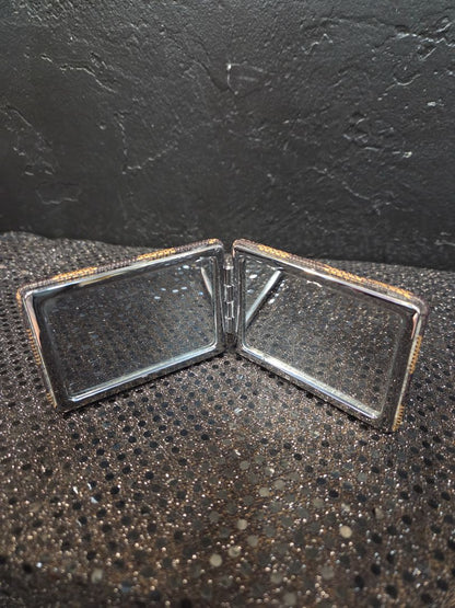 Brown Plaid Pocket Mirror