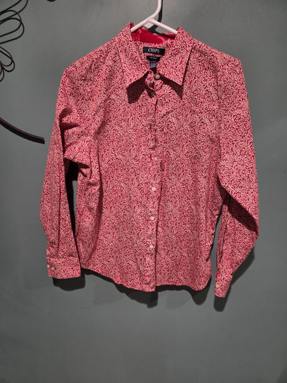 Chaps Cotton Button Down Top Women's (sz PXL)