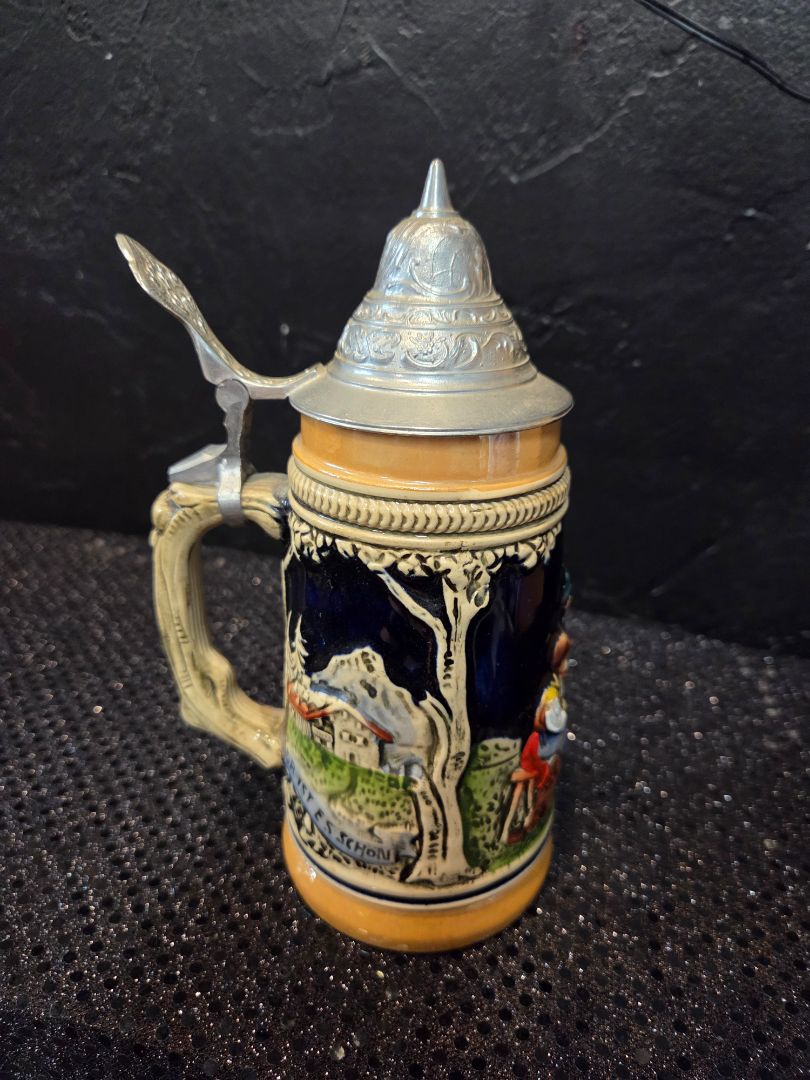 Western Germany Beer Stein Auf Der Alm