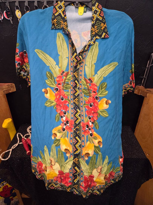 Hawaiian Silk Shirt Men's
