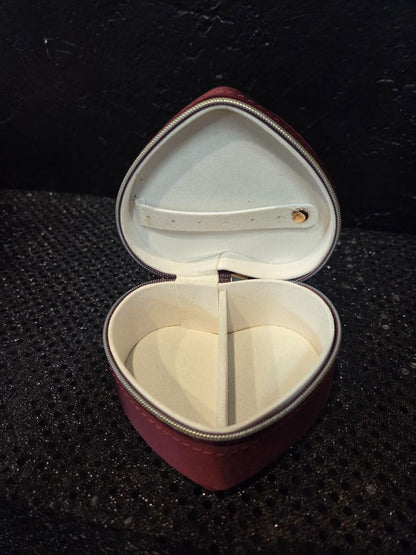 Heart Shaped Jewelry Travel Box with Zipper