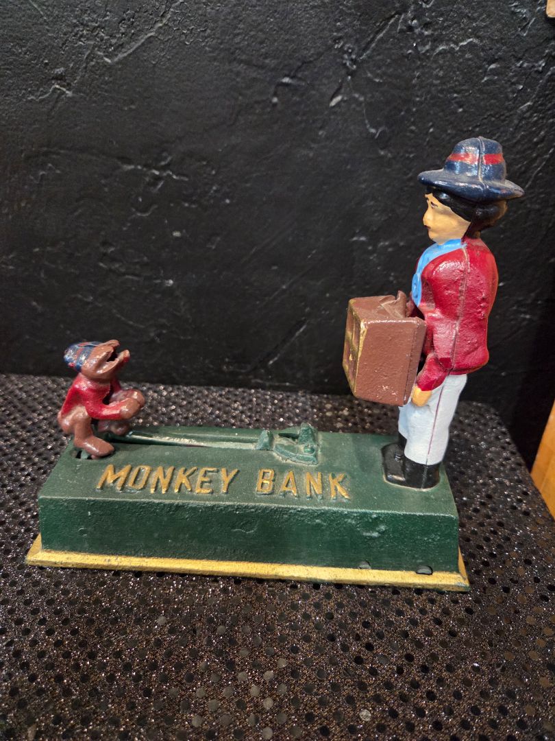 Monkey Bank Cast Iron