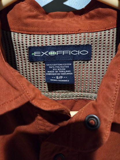 Exofficio Long Sleeve Button Shirt Rust Men's (sz S)