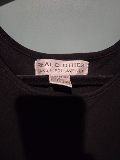 Real Clothes Saks Fifth Avenue Black Dress (sz M)