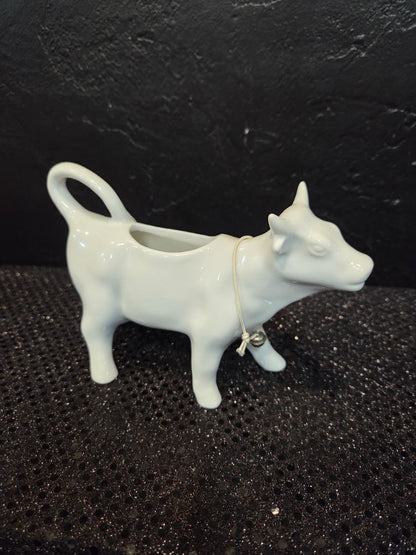 Vintage White Cow Creamer Milk Spout Made in France