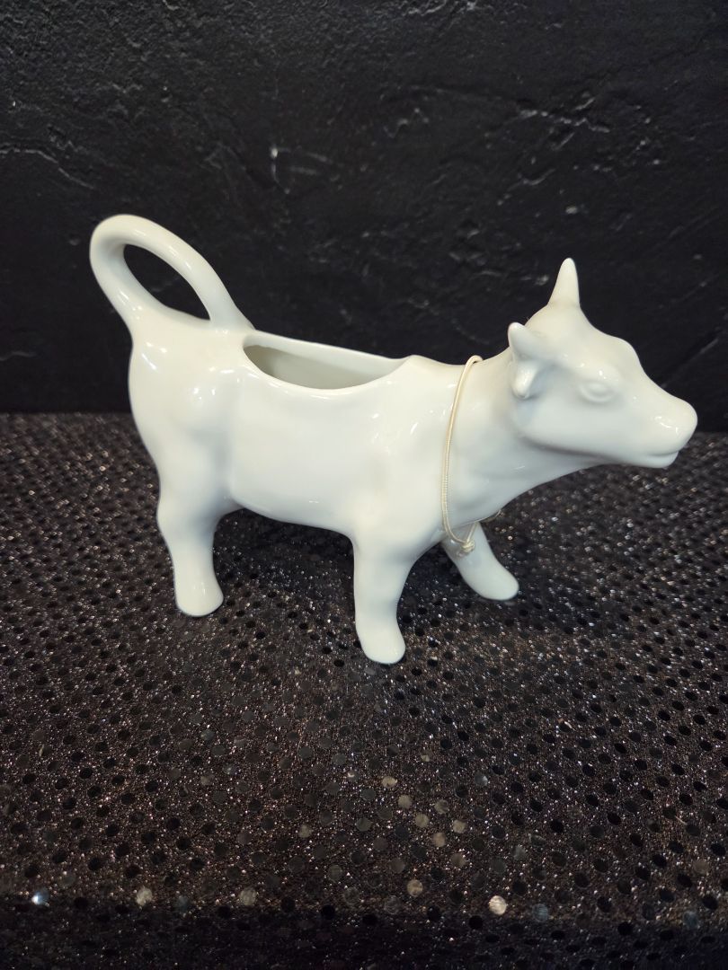 Vintage White Cow Creamer Milk Spout Made in France
