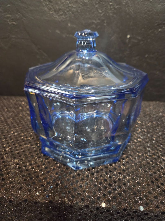 Vintage Concord Blue By Indiana Glass Candy Dish with Lid