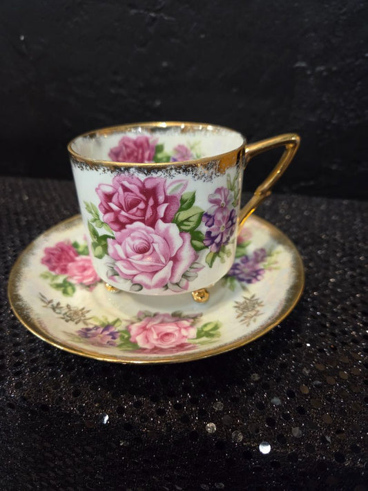 Vintage Royal Hasley Lustre Tea cup and Saucer