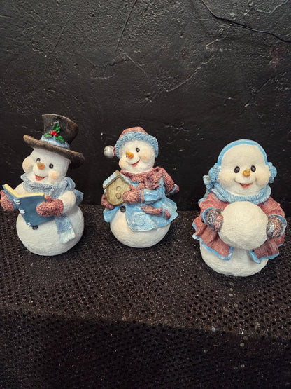 Polyresin Snowmen set of 3