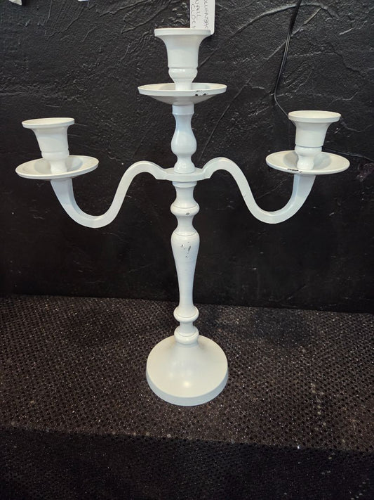 3 Branch Candelabra White