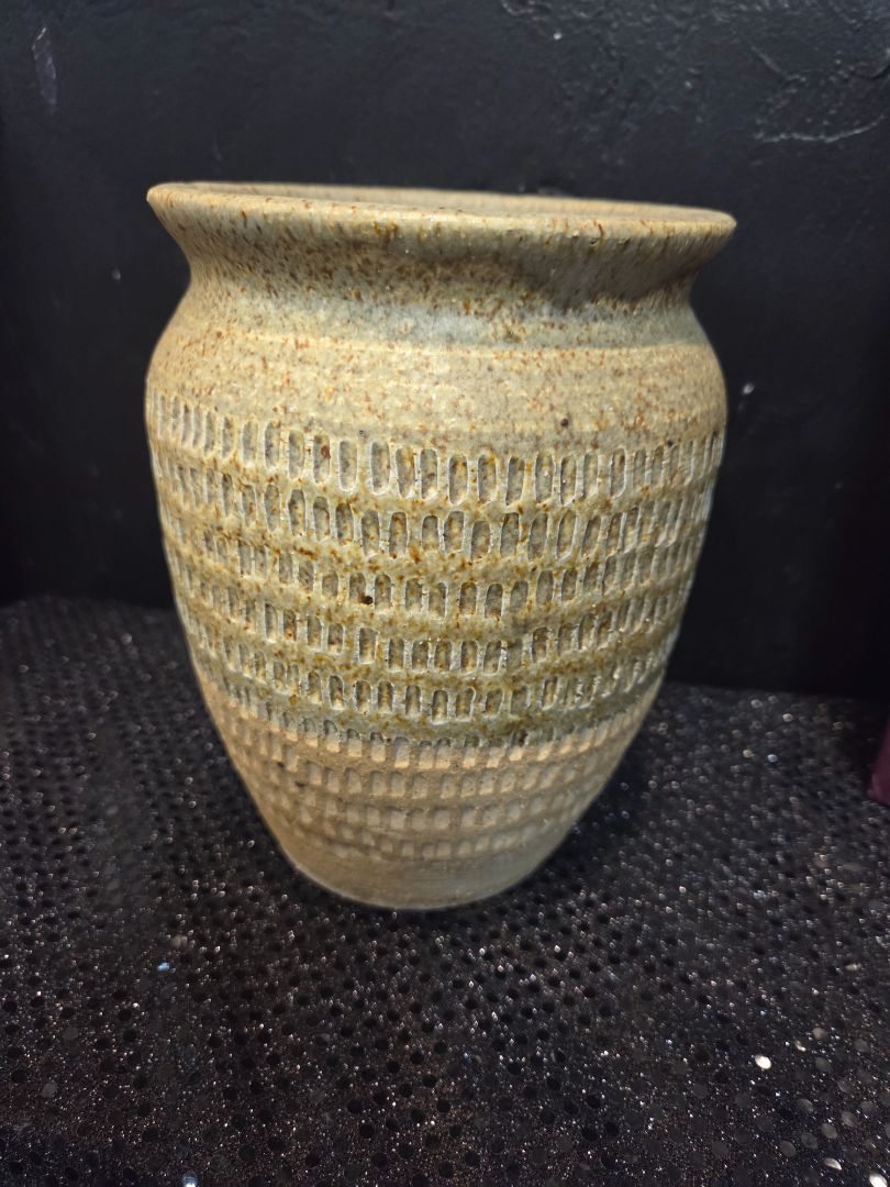 Carved Rustic Pottery Vase