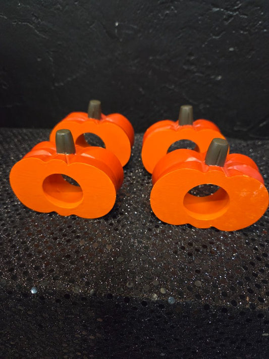 Pumpkin Napkin Rings wood