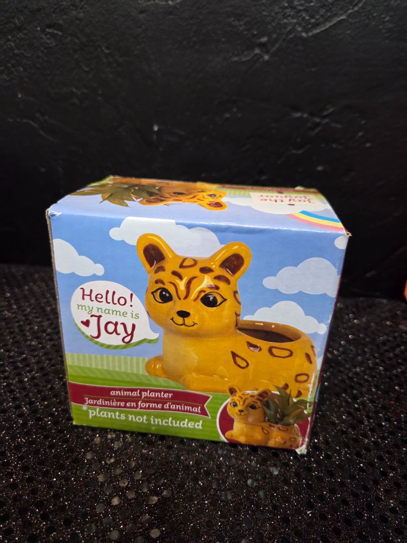 Ceramic Jay Jaguar Animal Planter