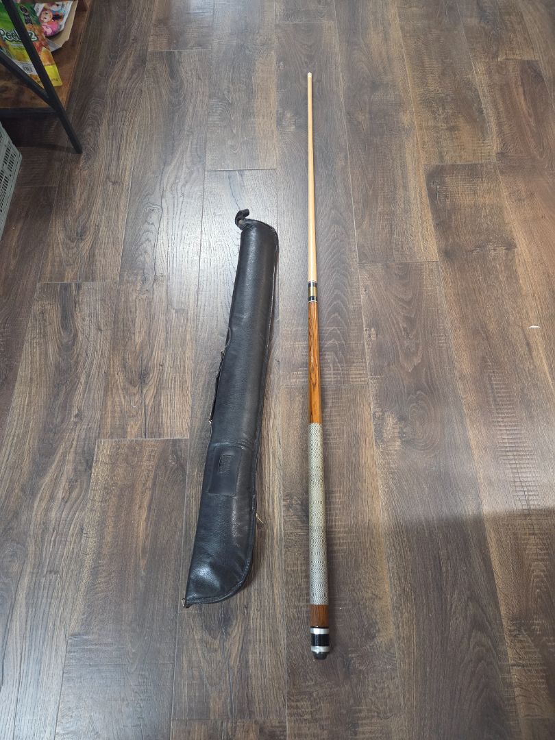 Antique Pool Cue with Case